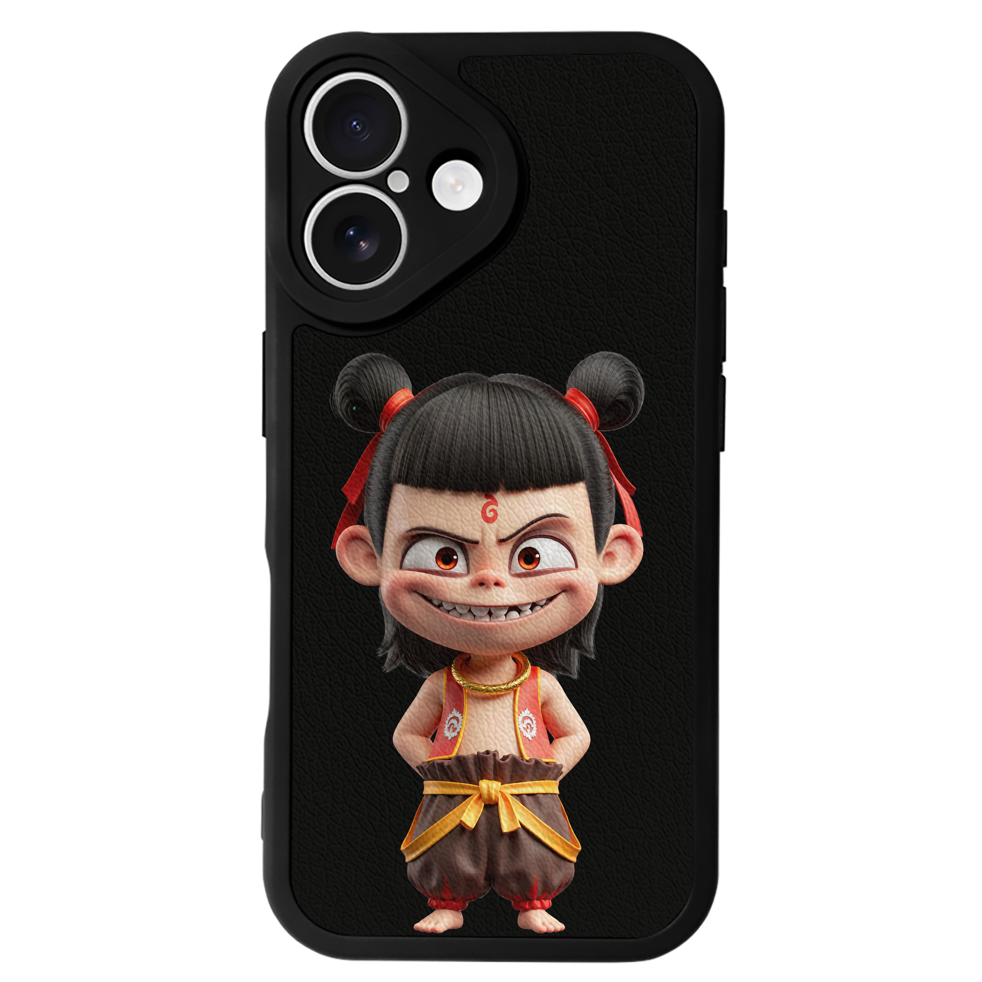 （画像用） Ne Zha 2 ナタ 魔童の大暴れ 【iPhone 16シリーズ対応】シリコンスマホケース（レザー調） 材質：シリコン